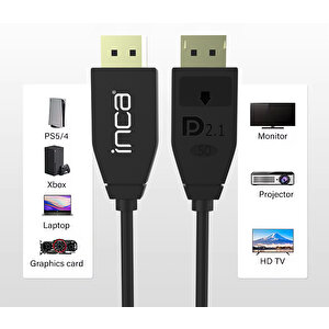 Inca Idpd-40 Displayport To Displayport  Kablo-1.2m