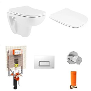Petite Asma Klozet + Yavaş Kapanır Kapak + Vitra Gömme Rezervuar Set