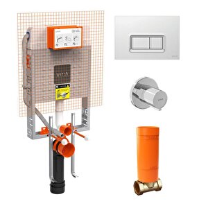 Seramiksan Petite Asma Klozet + Yavaş Kapanır Kapak + Vitra Gömme Rezervuar Set