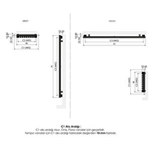 1500x310 Paslanmaz Çelik Havlupan 10 Yıl Garantili Ramsey Fırça Mat İnoks