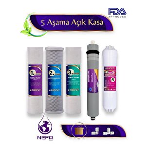 Nefa Açık Kasa Su Arıtma Ve İhlas Aura Cebilion -compact Model- Uyumlu 5'li Filtre Seti