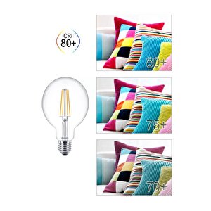 Corepro 7w (60w) G93 Glop Rustik Led Ampul Sarı 2700k Filamentli Top Lamba