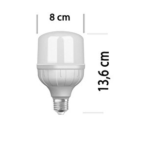 Ledvalue Clt 18w (96w) Büyük Boy Led Ampul Beyaz  E27 Tasarruflu Jumbo Torch Pazar Lambası 6500k 13,6 Cm