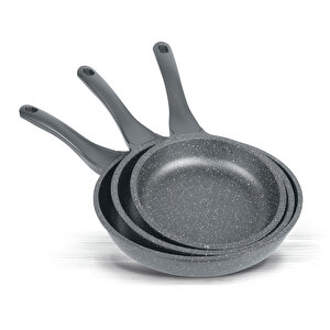 | Tava Seti | 3 Parça | 20cm-24cm-28cm | Gri