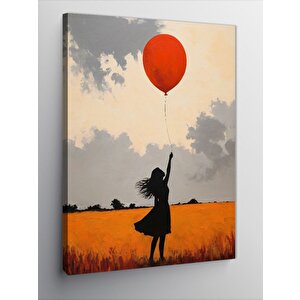Kanvas Tablo Balonlu Kız 50x70 cm