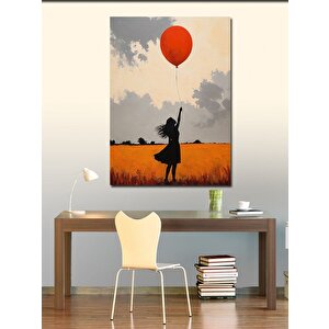 Kanvas Tablo Balonlu Kız 50x70 cm