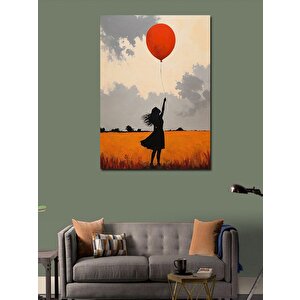 Kanvas Tablo Balonlu Kız 50x70 cm
