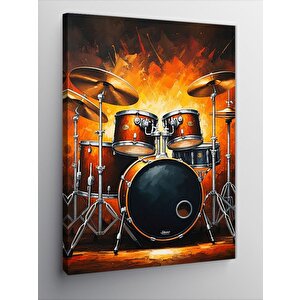 Kanvas Tablo Davul Seti Patlaması 70x100 cm