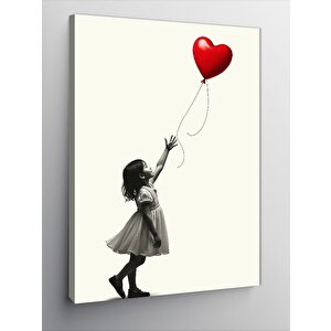 Kanvas Tablo Balonlu Kız 70x100 cm