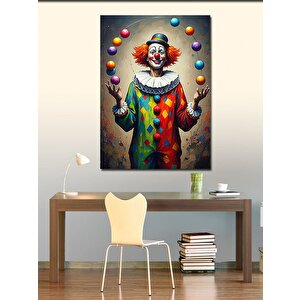 Kanvas Tablo Jönglör Palyaço 100x140 cm