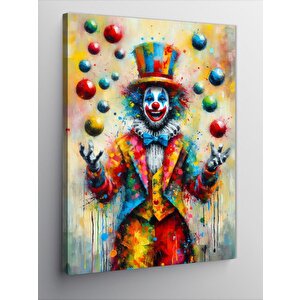 Kanvas Tablo Palyaço Jonglör 100x140 cm