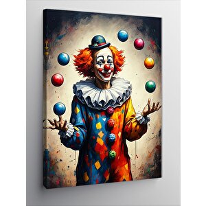 Kanvas Tablo Palyaço Jonglör 100x140 cm