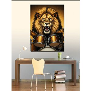 Kanvas Tablo Davulcu Aslan 100x140 cm