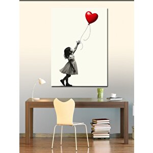 Kanvas Tablo Balonlu Kız 100x140 cm