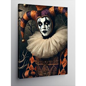 Kanvas Tablo Maskeli Palyaço 50x70 cm