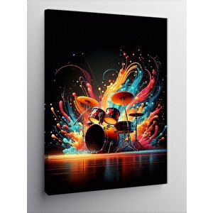 Kanvas Tablo Enerjik Davul Seti 100x140 cm