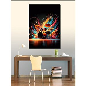 Kanvas Tablo Enerjik Davul Seti 100x140 cm