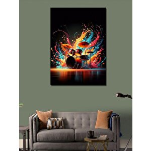 Kanvas Tablo Enerjik Davul Seti 100x140 cm