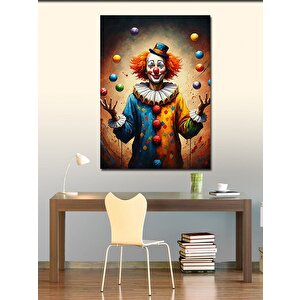 Kanvas Tablo Renkli Palyaço 50x70 cm