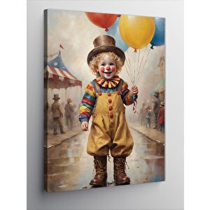 Kanvas Tablo Palyaço Ve Balonlar 50x70 cm