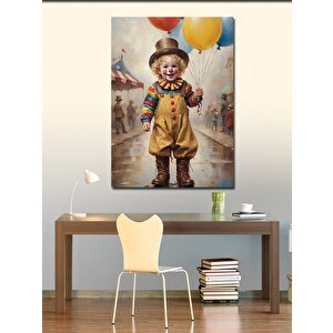 Kanvas Tablo Palyaço Ve Balonlar 50x70 cm