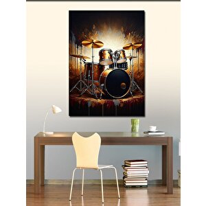 Kanvas Tablo Sahne Davul Seti 70x100 cm