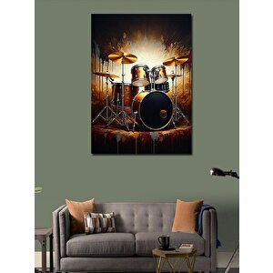 Kanvas Tablo Sahne Davul Seti 70x100 cm