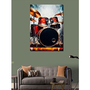Kanvas Tablo Davul Seti Performansı 100x140 cm