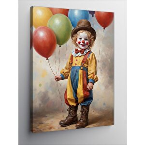 Kanvas Tablo Balonlu Palyaço 100x140 cm