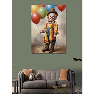 Kanvas Tablo Balonlu Palyaço 100x140 cm