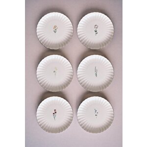 Kütahya Porselen Tiny Miny 6 Parça 21 Cm Pasta Takımı