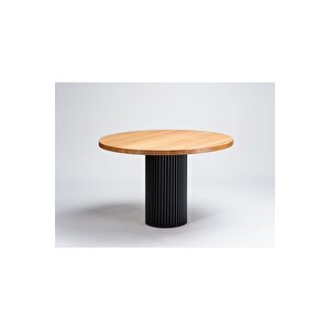 Breeze Yuvarlak Ahşap Bohem Masa 130x130