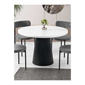 Milas Natural Ahşap Bohem Yemek Masası 120x120