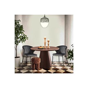 Hemera Ceviz Ahşap Yemek Masası 120x120