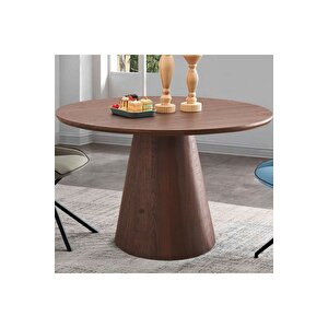 Hemera Ceviz Ahşap Yemek Masası 120x120
