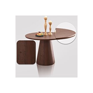 Hemera Ceviz Ahşap Yemek Masası 120x120
