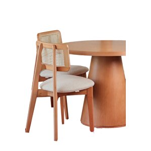 Pissa Natural Ahşap Yemek Masası 100x100