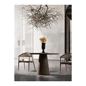 Verona Ceviz Ahşap Yemek Masası 120x120