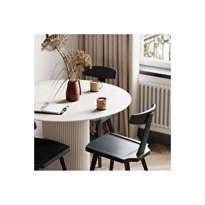 Breeze Yuvarlak Ahşap Bohem Masa 130x130