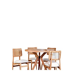 Haven Pergel Natural Ahşap Yemek Masası 90x90