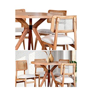 Haven Pergel Natural Ahşap Yemek Masası 90x90