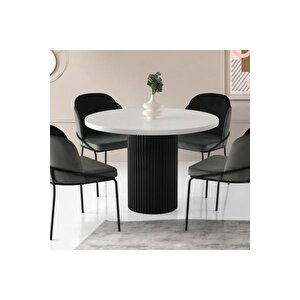 Breeze Yuvarlak Ahşap Bohem Masa 130x130