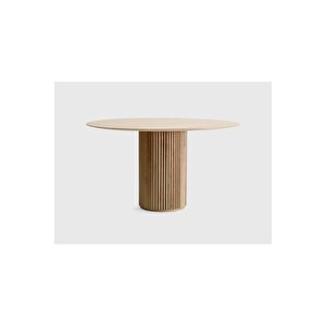 Breeze Yuvarlak Ahşap Bohem Masa 130x130