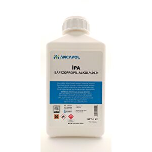 %99.9 Saf Ipa Izopropil 1 Litre Yüzey Temizleyici Solventi 1 Litre