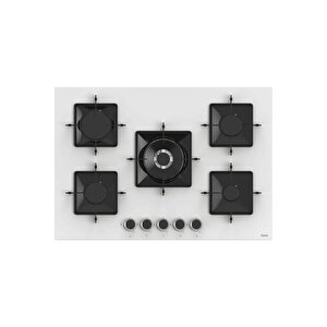 Ss036 Kare Emaye Izg.75 Cm  Beyaz Cam Ocak