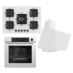 Steamart Ss Serisi Beyaz Set (ss036 + Xe64cb +d078 ) -75'lik Seri - Kare Emaye Izgara