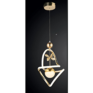 Badem Kristal Toplu Led Avize Krom