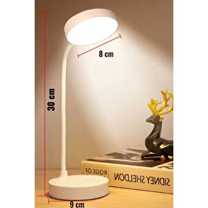 Şarjlı Masa Lambası 3 Farklı Işık Renkli Ayarlanabilir Işıklı Ders,kitap Okuma, Çalışma Masa Lambası
