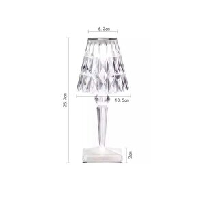 Dekoratif Şarjlı Kristal Led Masa Ve Gece Lambası Ev Salon Dekor Işığı Kumandalı Kristal Abajur  Rgb