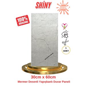 Bs1725 Kendinden Yapışkanlı 1adet 30x60cm Mermer Desenli Esnek Karavan Banyo Wc Duvar Kaplama Paneli